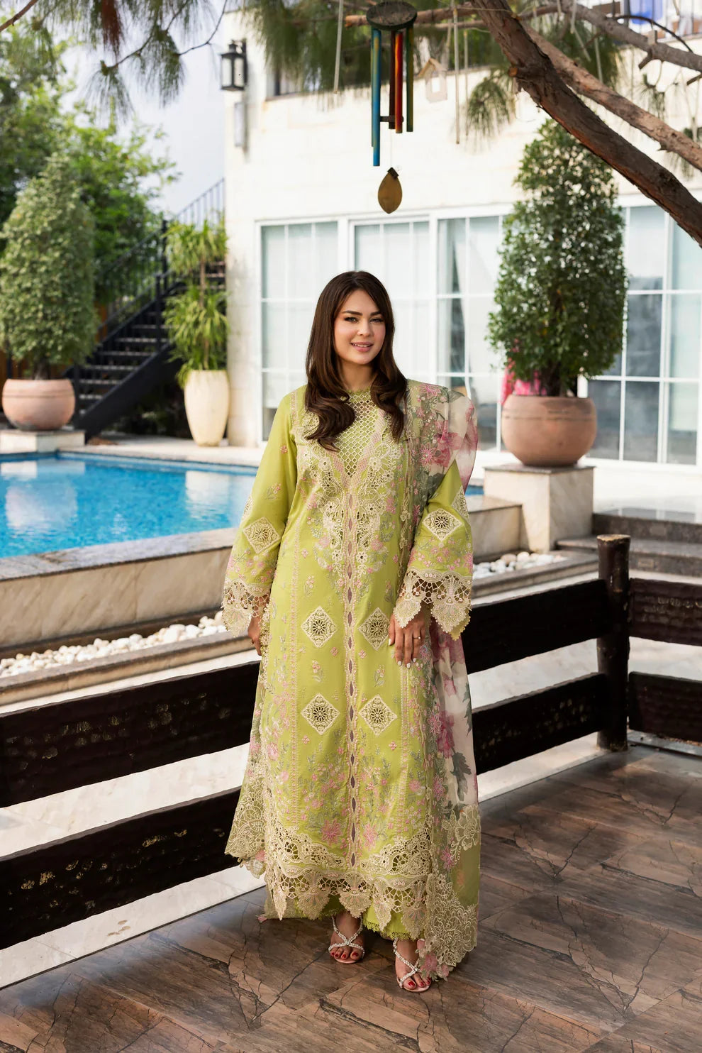 Mehrbano - Luxury Dhanak 3PC Chikenkari Heavy Embroidered Suit | EA-W-116 Luxe '26