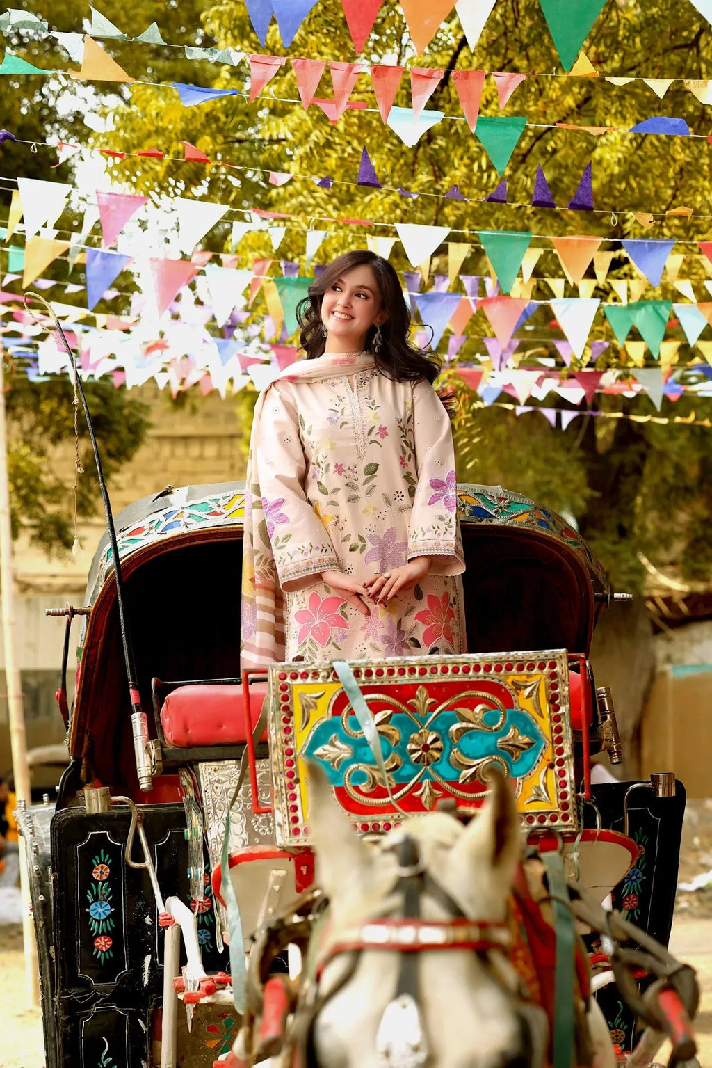 Parisa - Luxury Lawn 3PC Chikenkari Heavy Embroidered Suit |  ZF-059 Unstitched Summer Luxe '26