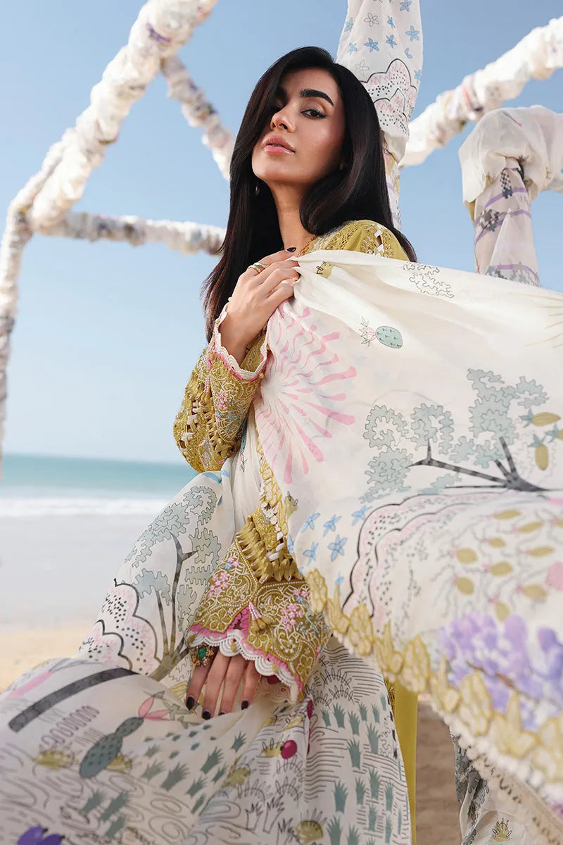 Anahita - Luxury Lawn 3PC Chikenkari Heavy Embroidered Suit | ZF-074 Unstitched Summer Luxe '26