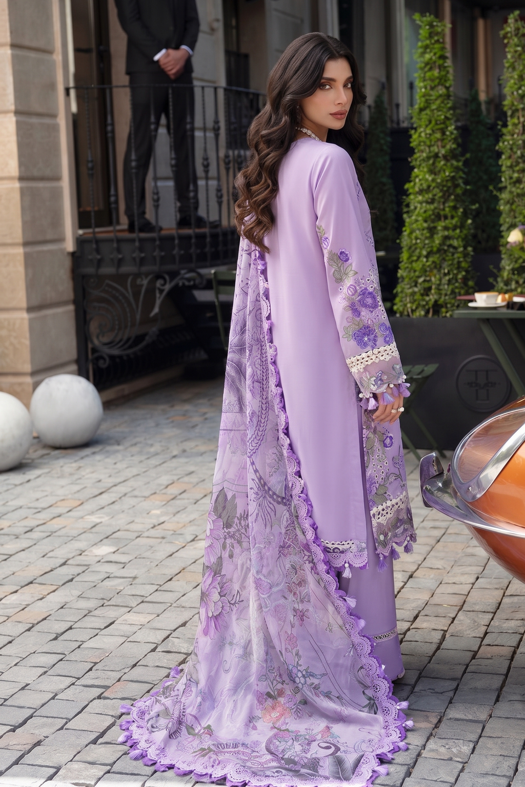 Abeera - Lawn 3PC Chikenkari Heavy Embroidered Suit | Unstitched Summer Luxe '26