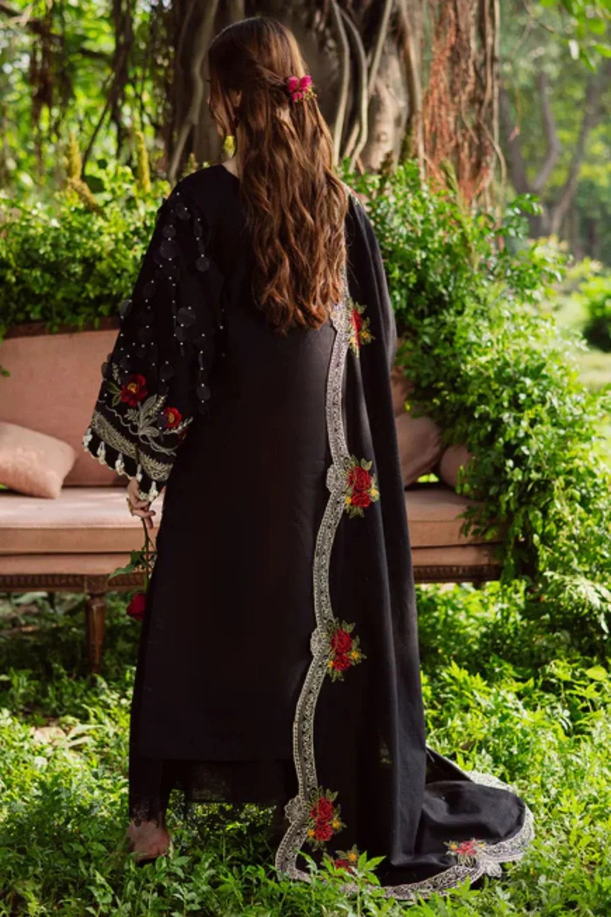 Haya - Luxury Lawn Heavy Embroidered 3PC Suit | ZF-038 Unstitched