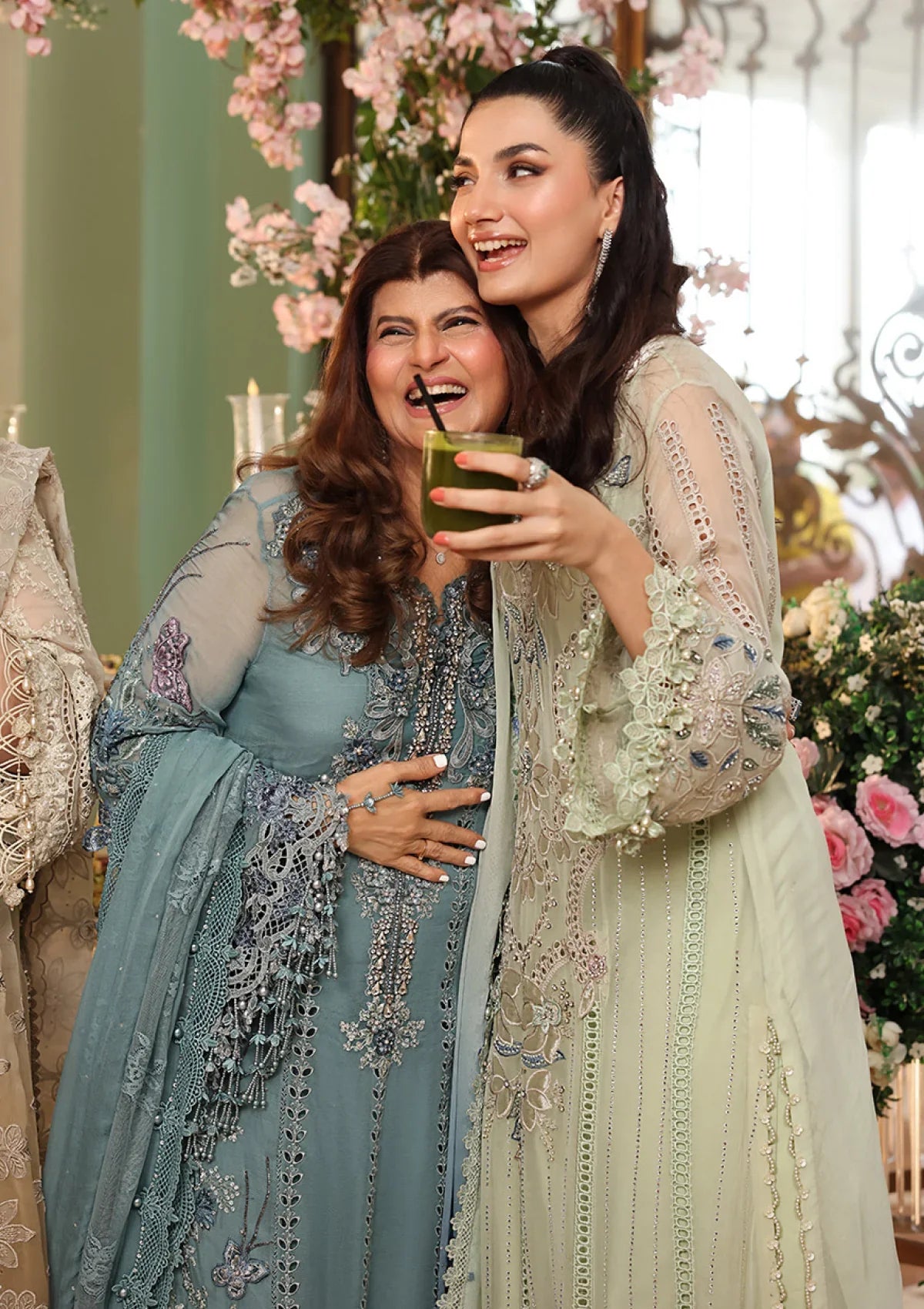 Setareh - Luxury Viscose 3PC Chikenkari Heavy Embroidered Suit | EA-W- 128  Luxe '26