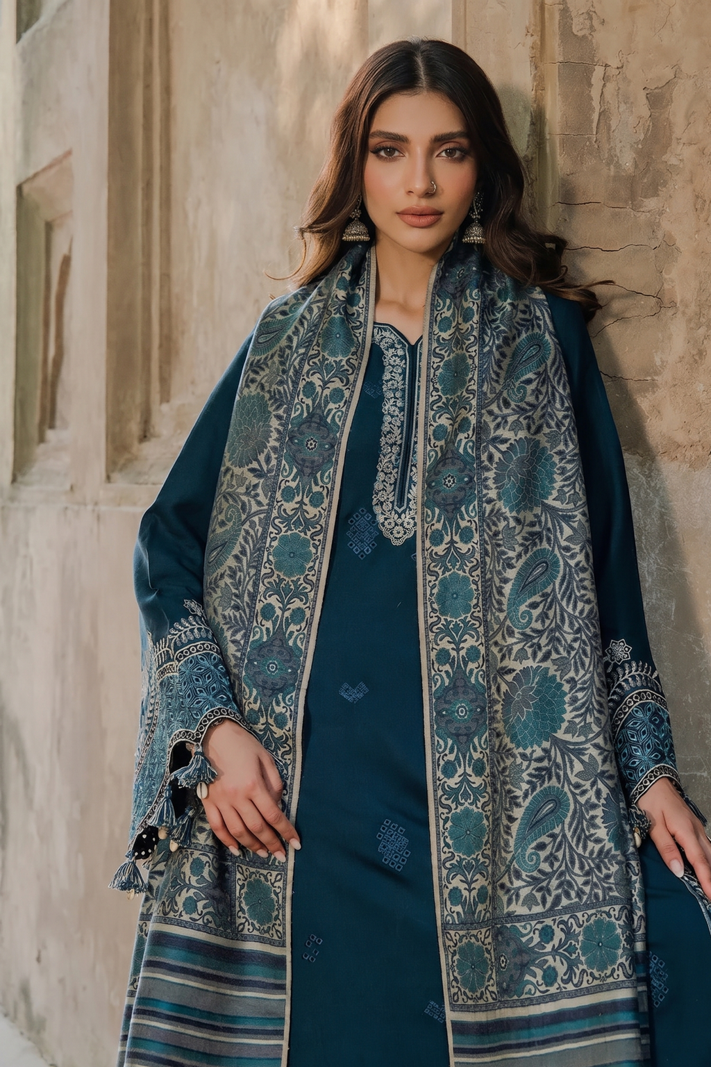 Elora - Lawn 3PC Chikenkari Heavy Embroidered Suit | Unstitched Summer Luxe '26