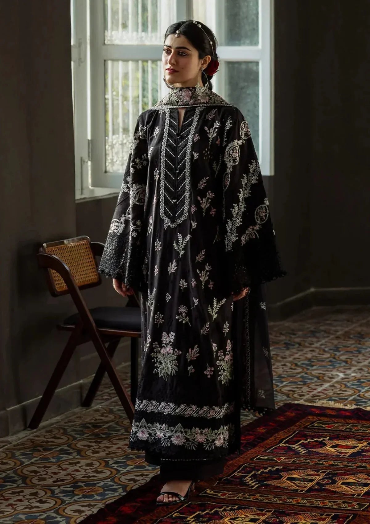 Golshan - Luxury Dhanak 3PC Chikenkari Heavy Embroidered Suit | EA-W- 123 Luxe '26