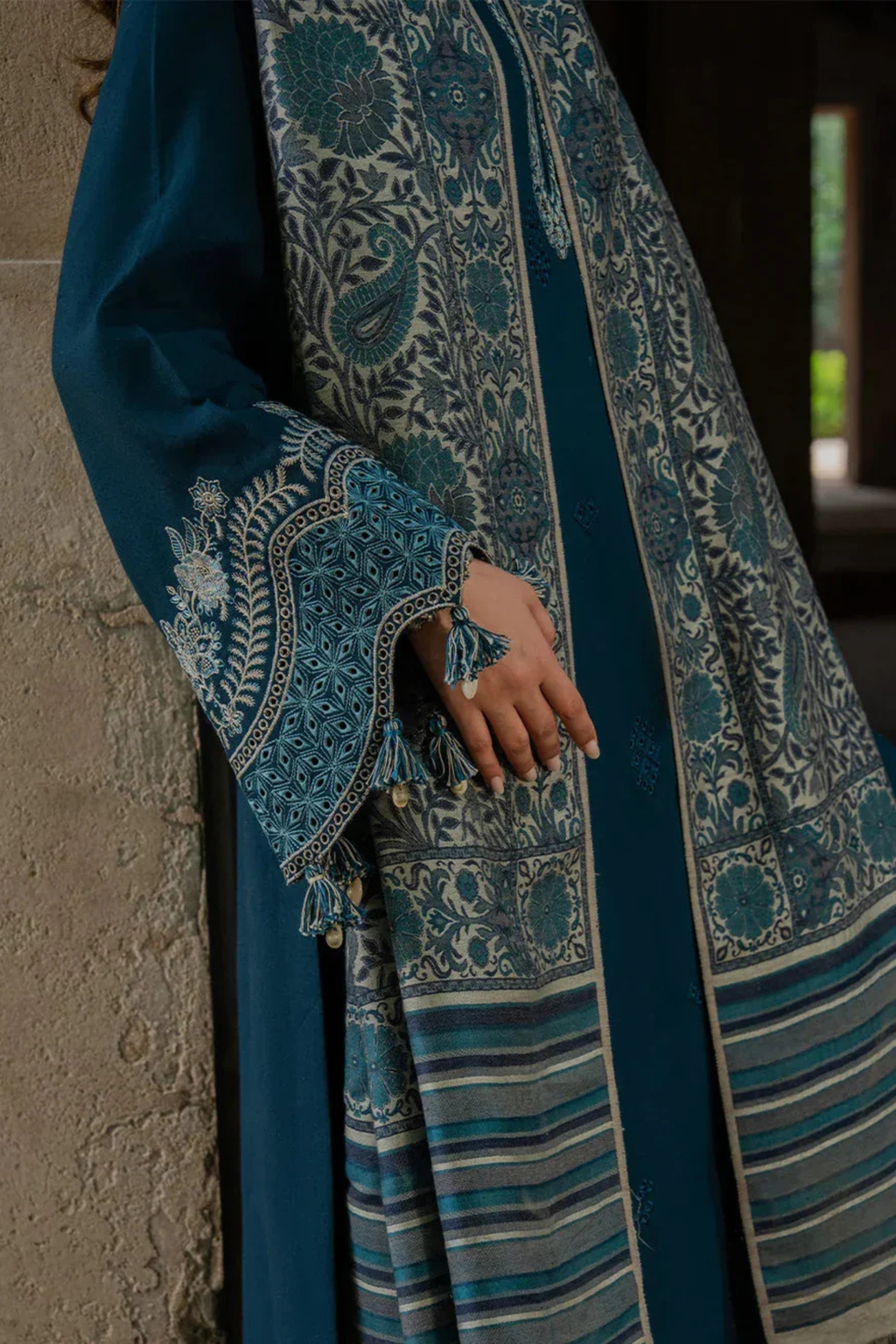 Elora - Lawn 3PC Chikenkari Heavy Embroidered Suit | Unstitched Summer Luxe '26