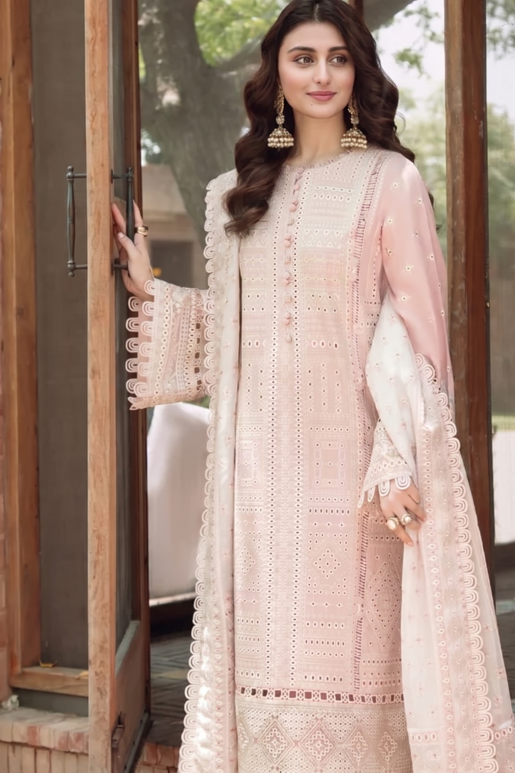 Emira- Lawn 3PC Chikenkari Heavy Embroidered Suit | Unstitched Summer Luxe '26