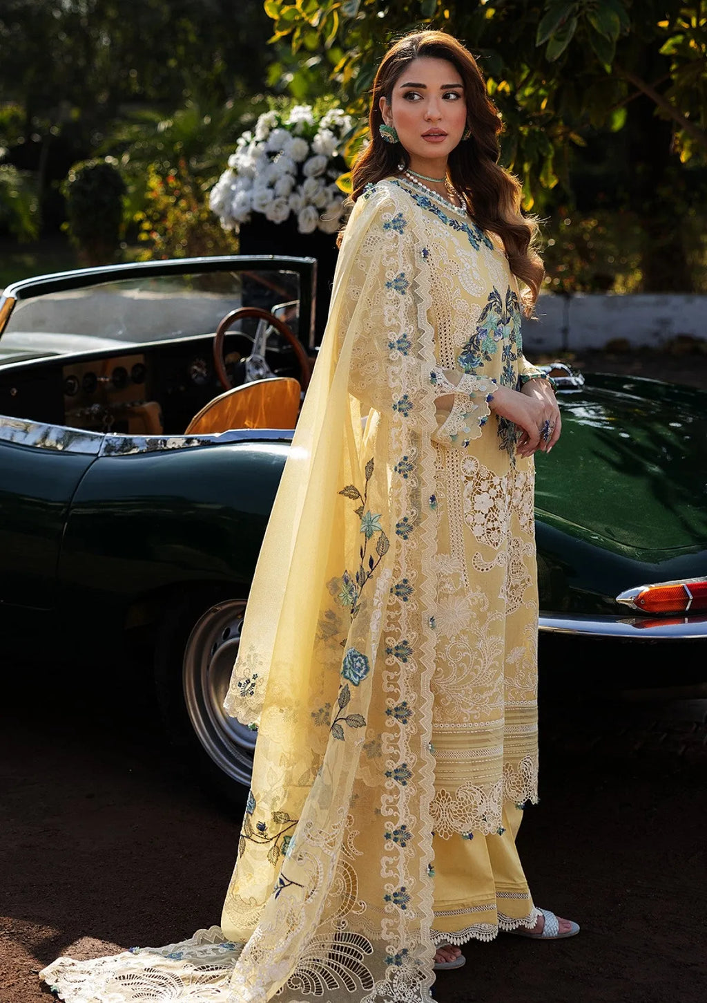 Mariyum - Zf -04 Luxury Lawn 3PC Chikenkari Heavy Embroidered Suit | Unstitched Summer Luxe '26