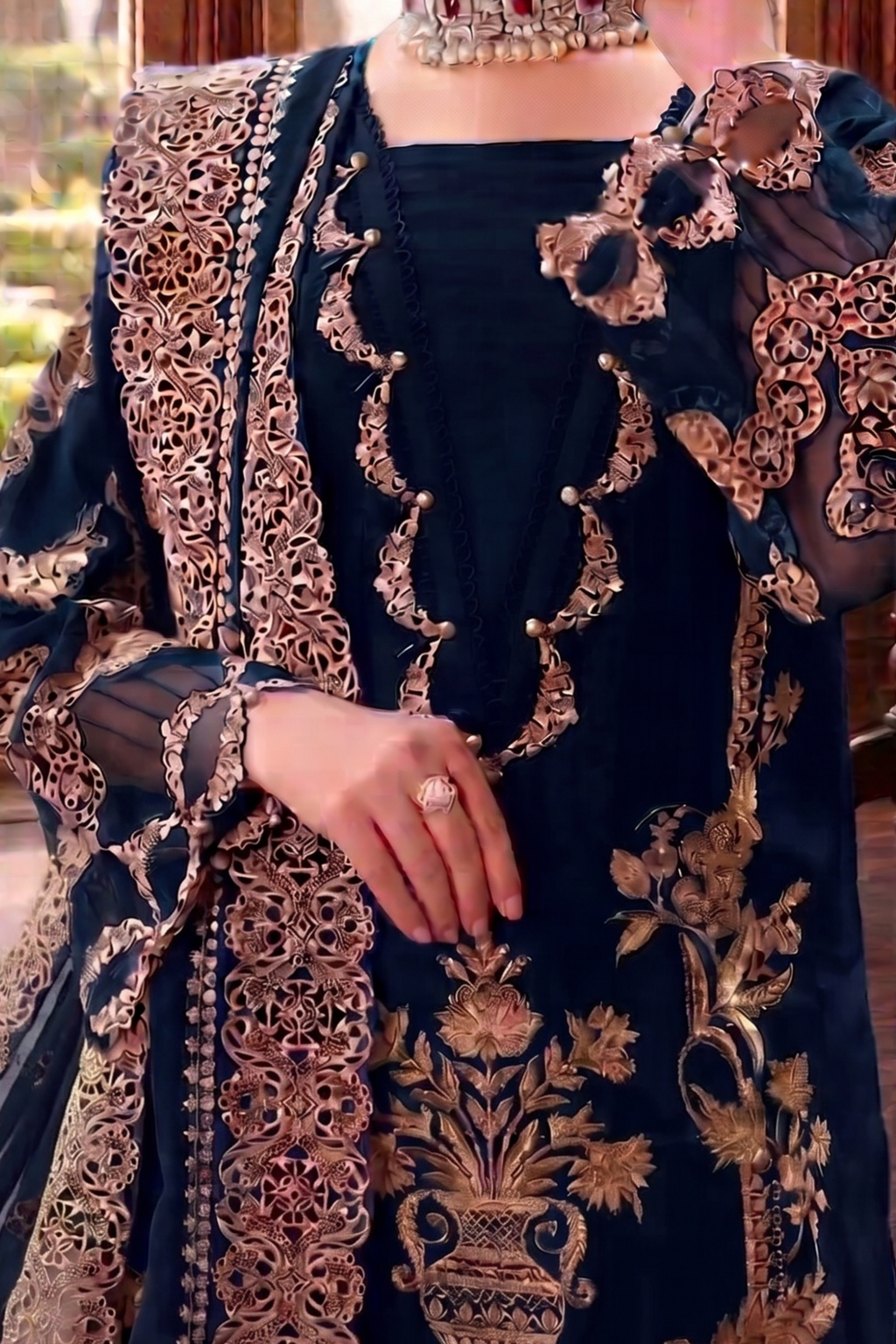 Fabiha - Lawn 3PC Chikenkari Heavy Embroidered Suit | Unstitched Summer Luxe '26