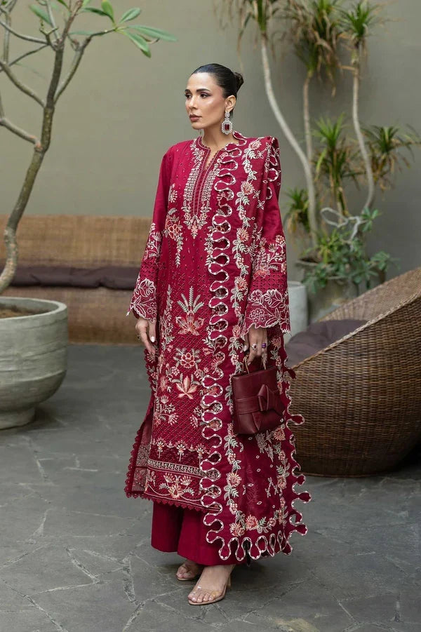 Ismera- Luxury 3PC Chikenkari Heavy Embroidered Suit | ZF-105 Zaroon Luxe '26