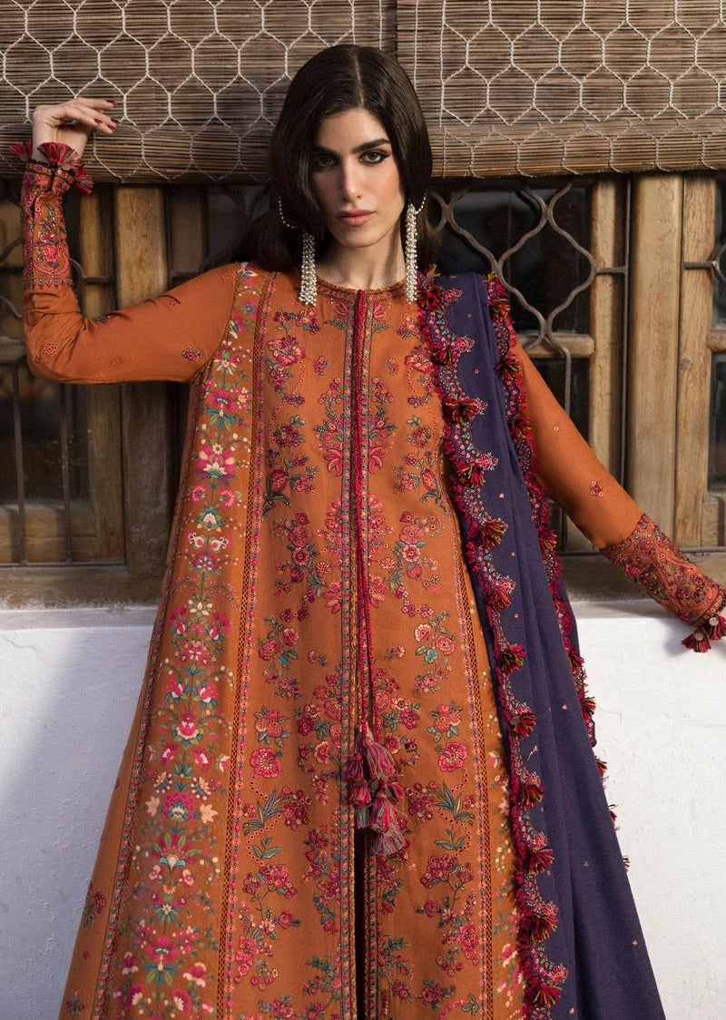 Nazanin - Luxury Dhanak 3PC Chikenkari Heavy Embroidered Suit | EA-W- 124 Luxe '26