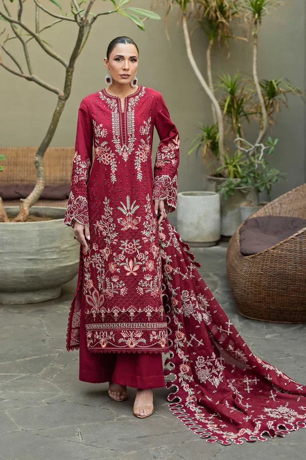Ismera- Luxury 3PC Chikenkari Heavy Embroidered Suit | ZF-105 Zaroon Luxe '26