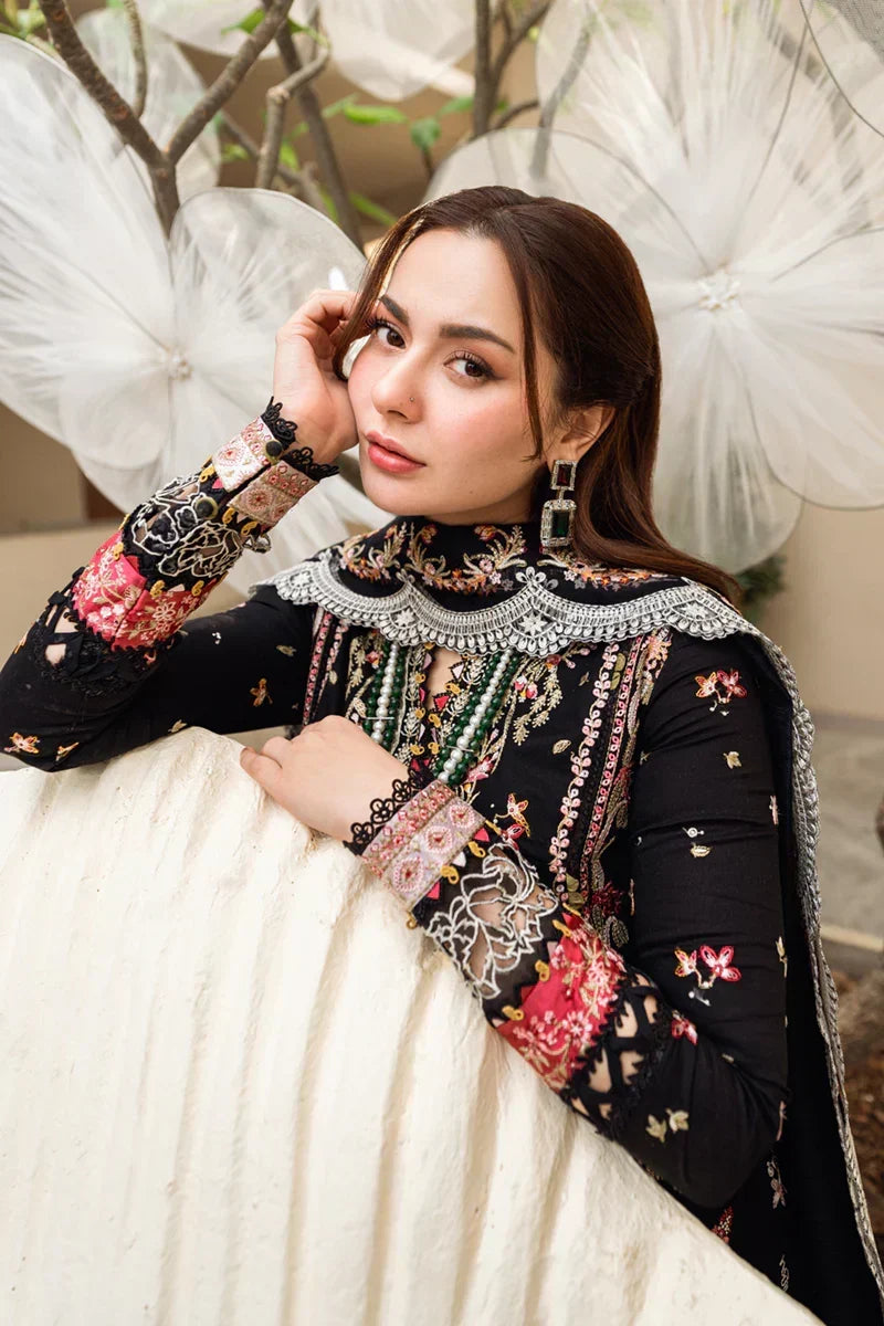 Seraphina - Luxury Dhanak 3PC Chikenkari Heavy Embroidered Suit | Zf- 112 Zaroon Luxe '26