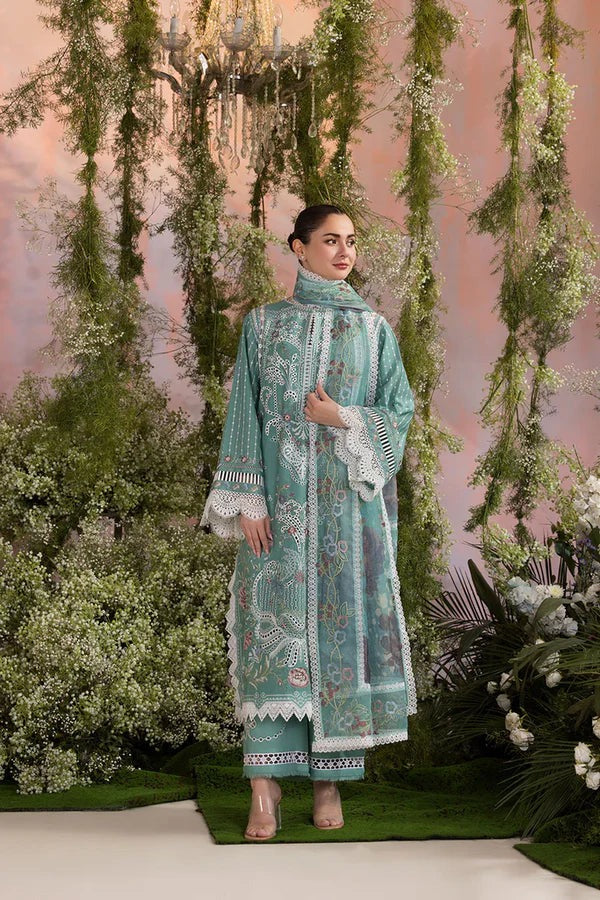 Dalia - Luxury Lawn 3PC Chikenkari Heavy Embroidered Suit | ZF-073 Unstitched Summer Luxe '26