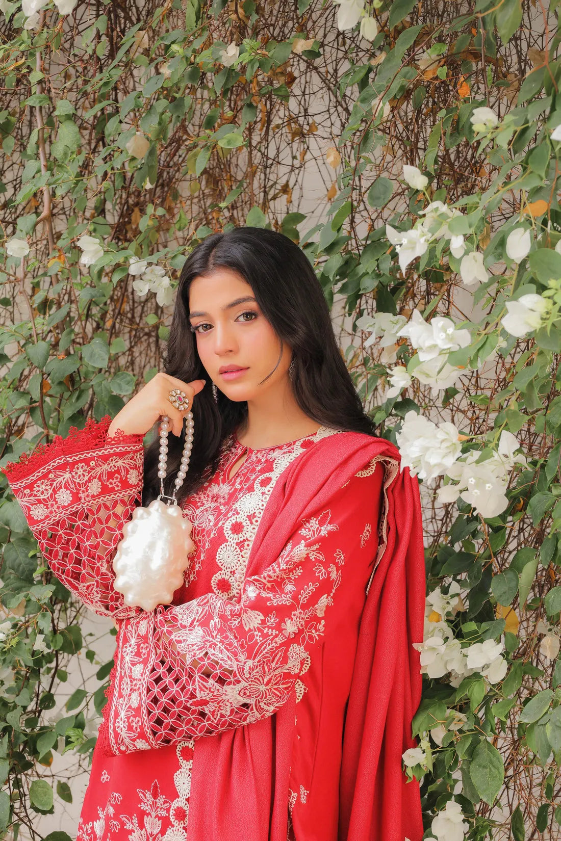 Sadaf - Luxury Lawn 3PC Chikenkari Heavy Embroidered Suit | Unstitched Summer Luxe '26