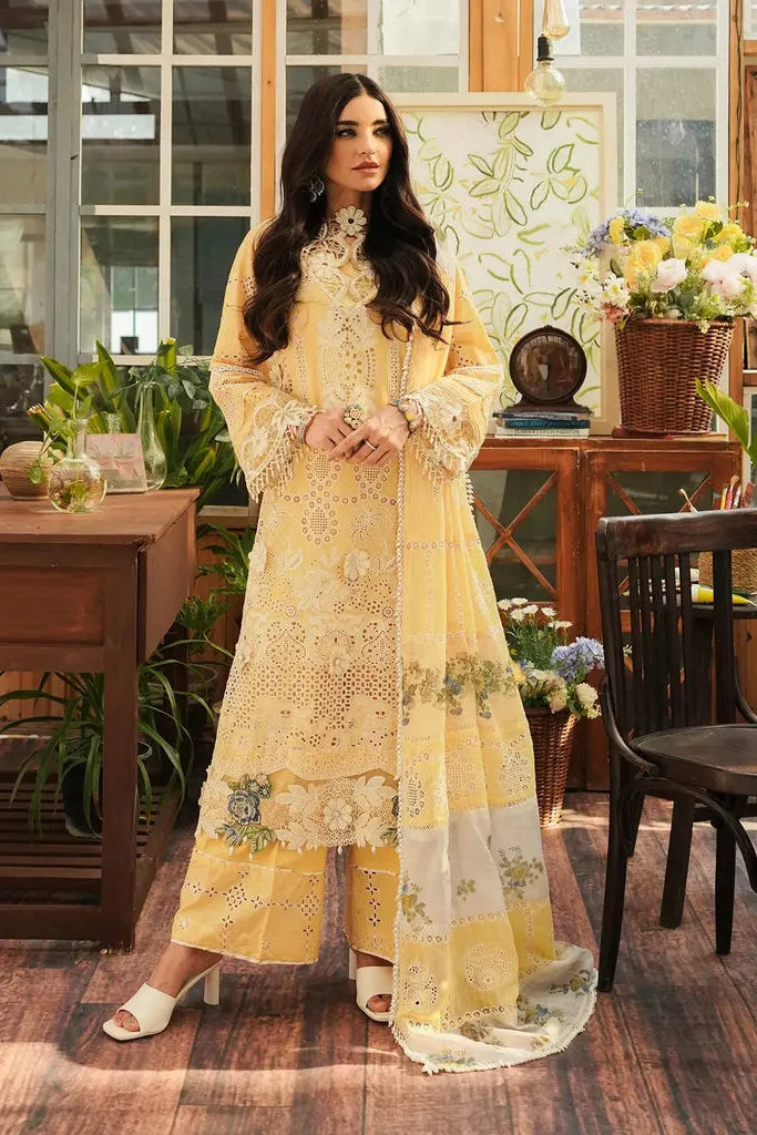 Zaroon Kahf - Luxury Lawn 3PC Chikenkari Heavy Embroidered Suit | ZF-013  Summer Luxe '26