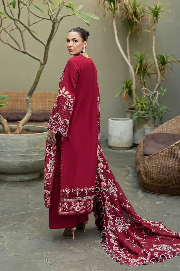 Ismera- Luxury 3PC Chikenkari Heavy Embroidered Suit | ZF-105 Zaroon Luxe '26