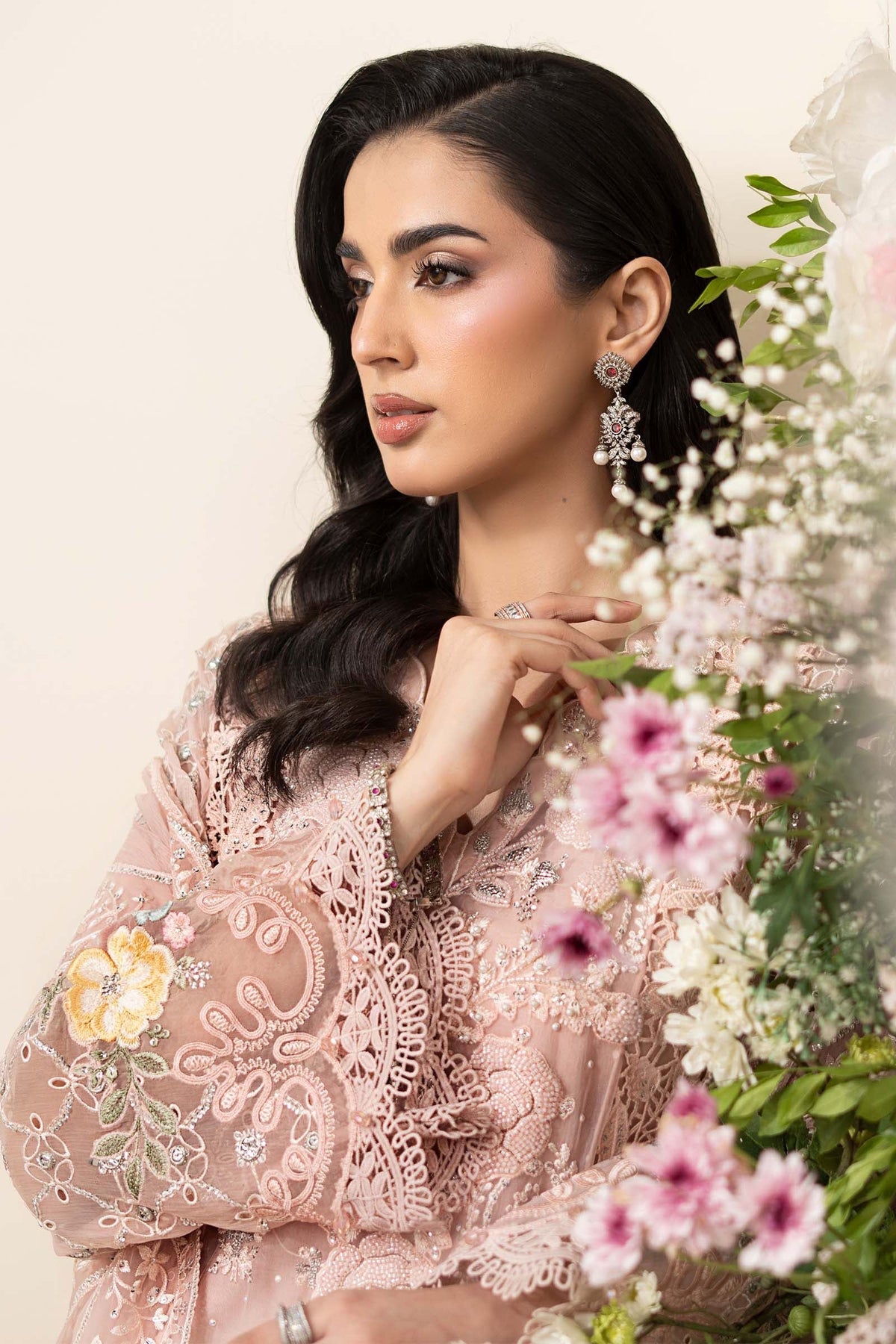 Lumina - Luxury Dhanak 3PC Chikenkari Heavy Embroidered Suit | Zf- 111 Zaroon Luxe '26
