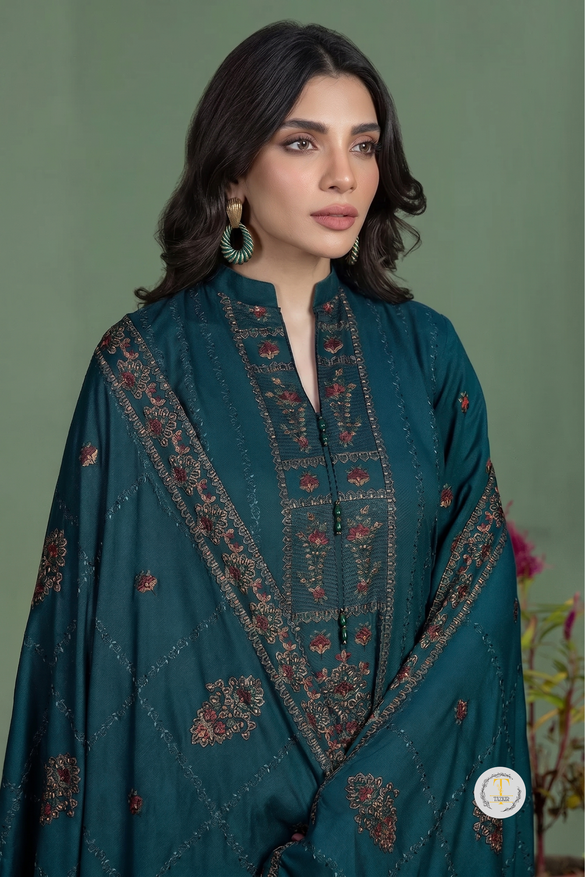 Alishba - Lawn 3PC Chikenkari Heavy Embroidered Suit | Unstitched Summer Luxe '26