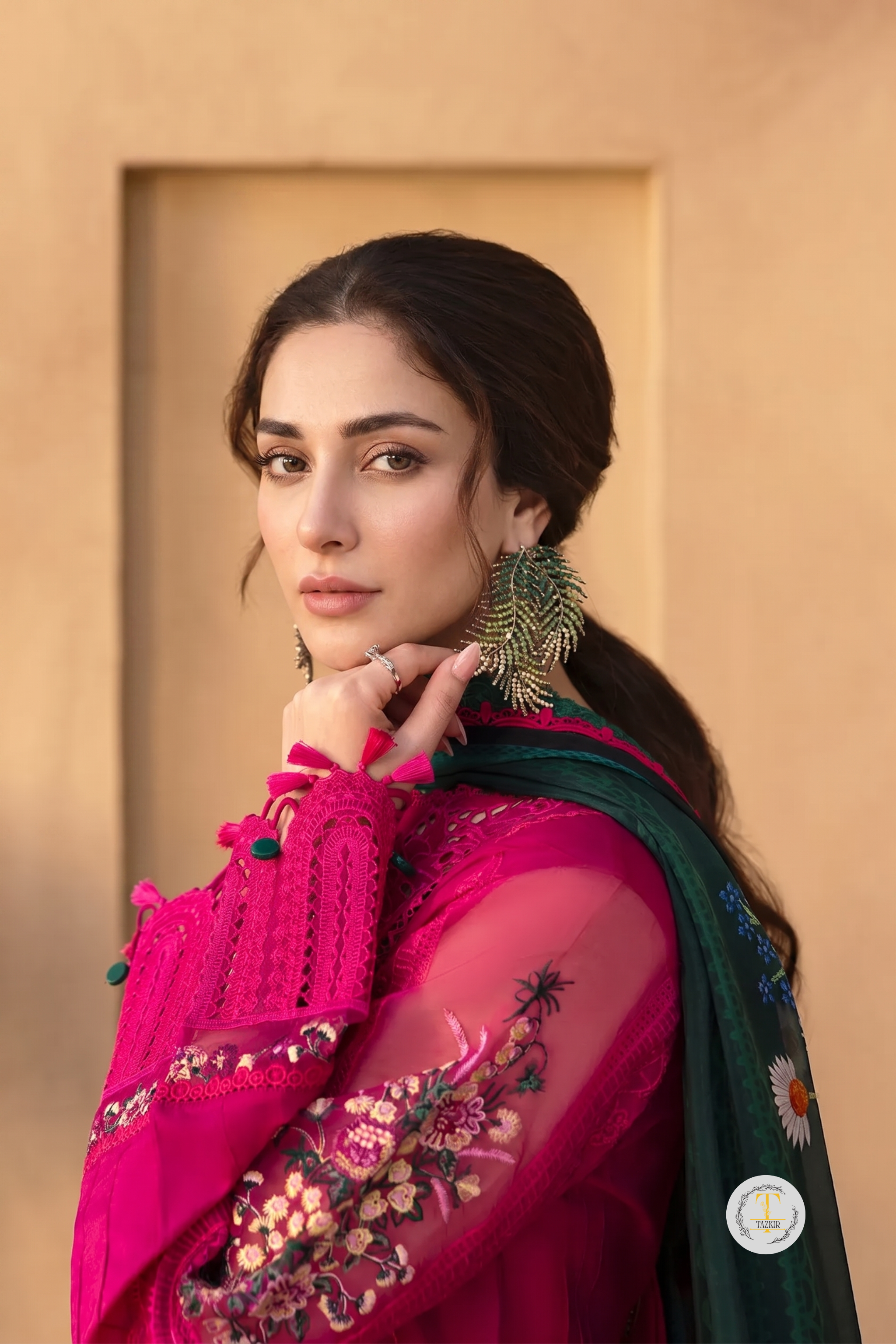 Sunehri - Lawn 3PC Chikenkari Heavy Embroidered Suit | Unstitched Summer Luxe '26