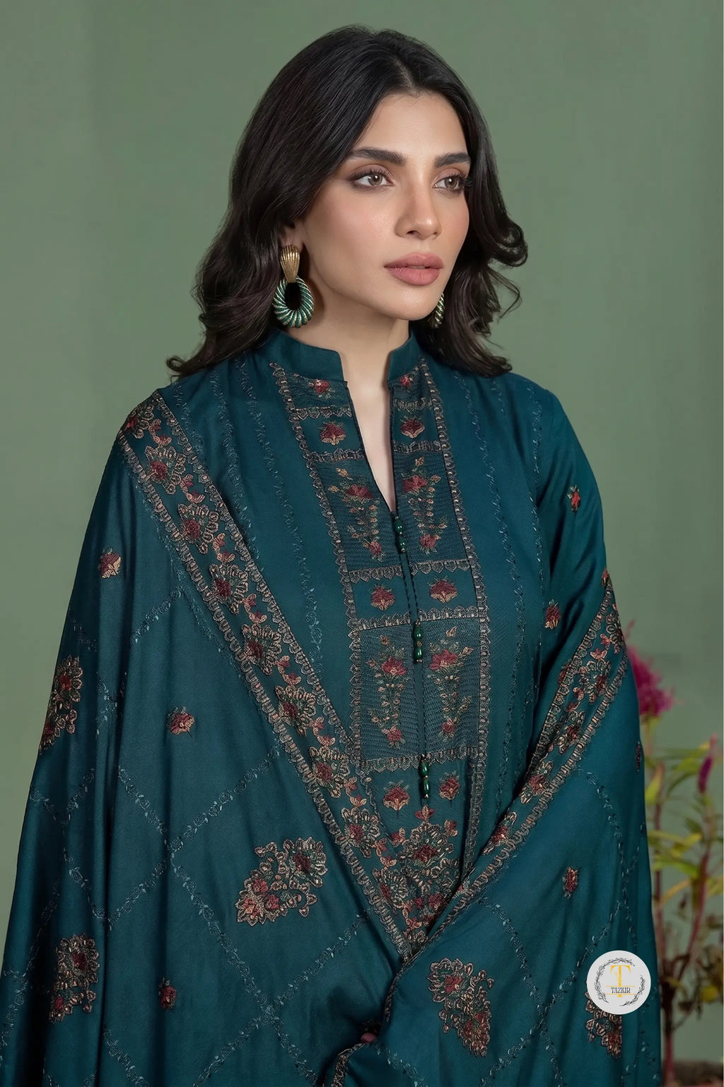 Alishba - Luxury Lawn 3PC Chikenkari Heavy Embroidered Suit | ZF-095 Summer Luxe '26