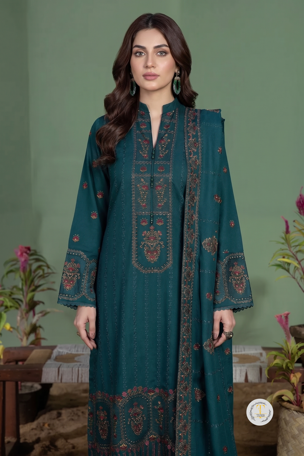 Alishba - Lawn 3PC Chikenkari Heavy Embroidered Suit | Unstitched Summer Luxe '26