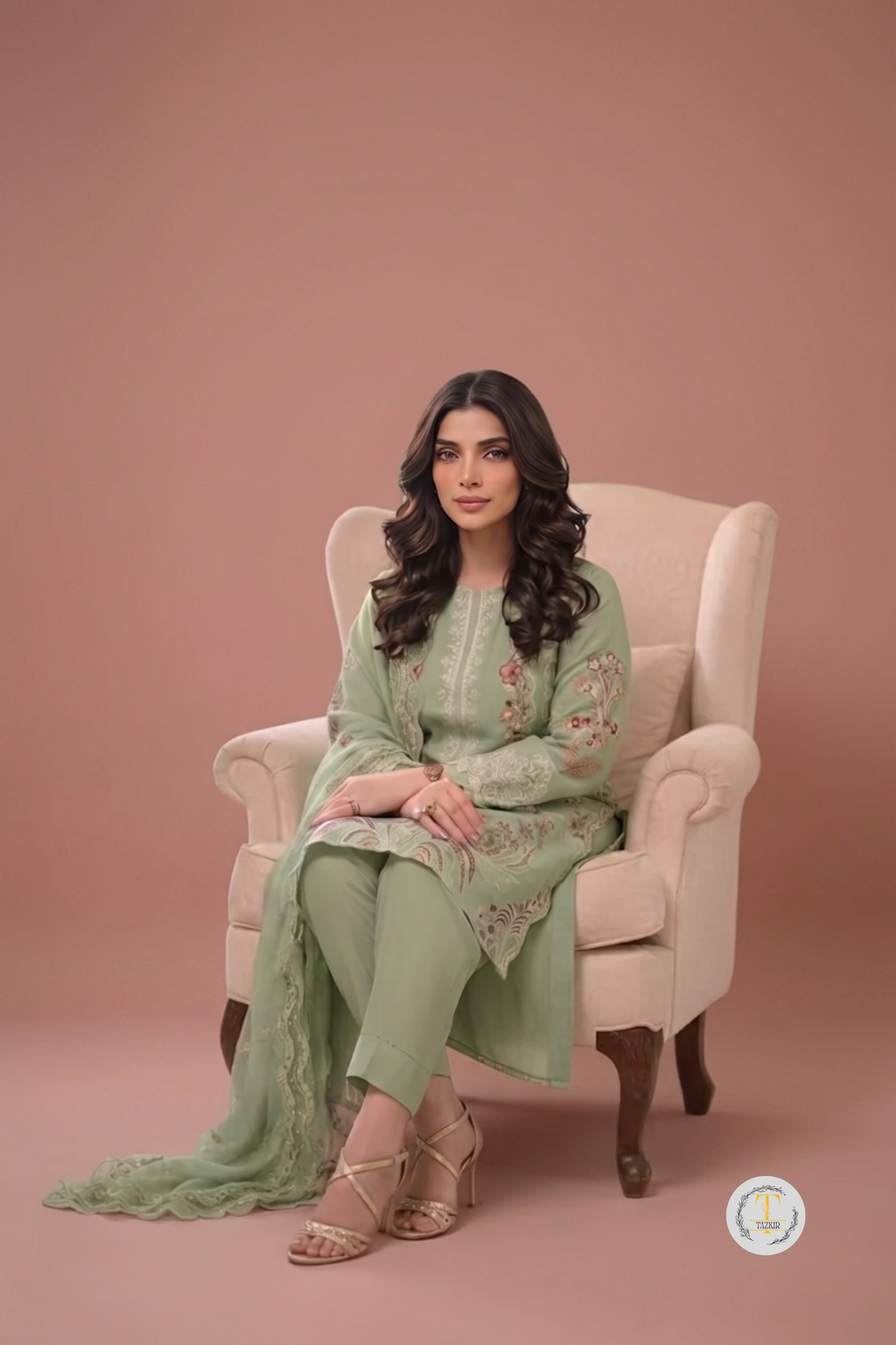 Areej - Lawn 3PC Chikenkari Heavy Embroidered Suit | Unstitched Summer Luxe '26