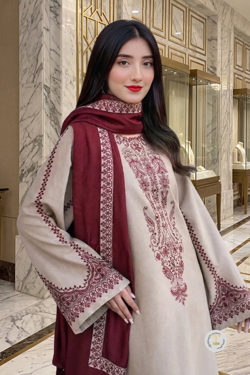 Afshan -  Lawn 3PC Chikenkari Heavy Embroidered Suit | EA -102 Summer Luxe '26