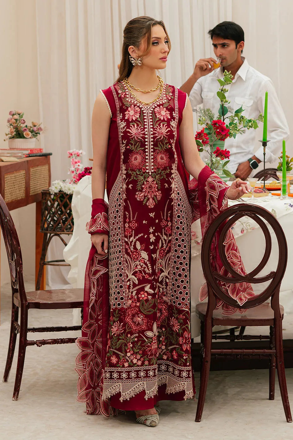 Gökçe - Luxury Lawn 3PC Chikenkari Heavy Embroidered Suit | EA-088 Summer Luxe '26