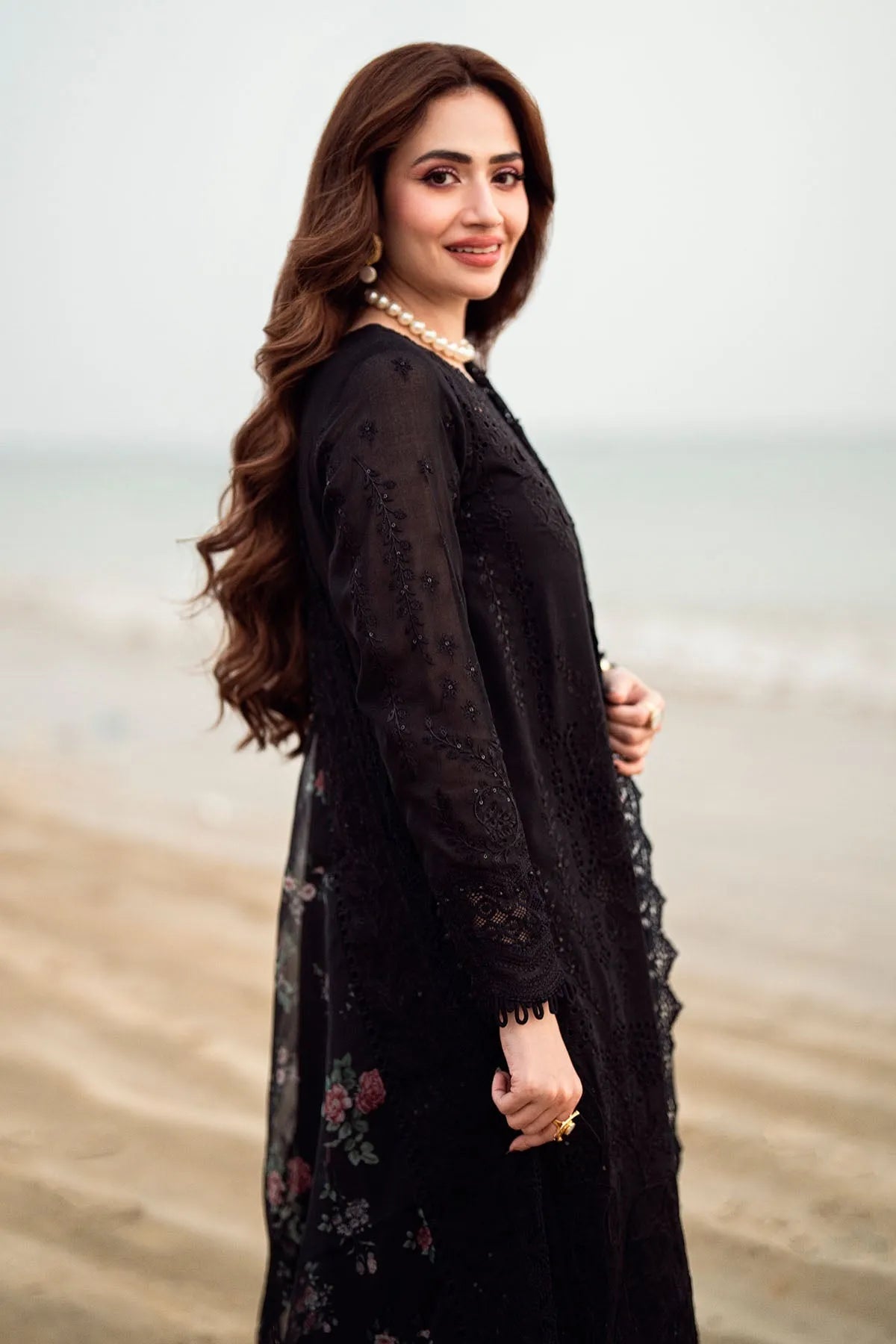 Nureh - Luxury Lawn 3PC Chikenkari Heavy Embroidered Suit | ZF-063 Unstitched Summer Luxe '26