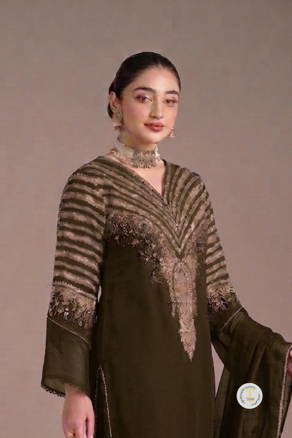 Aaria - Lawn 3PC Chikenkari Heavy Embroidered Suit | Unstitched Summer Luxe '26