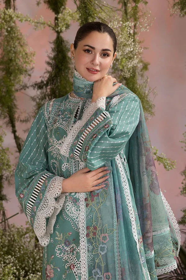 Dalia - Luxury Lawn 3PC Chikenkari Heavy Embroidered Suit | ZF-073 Unstitched Summer Luxe '26