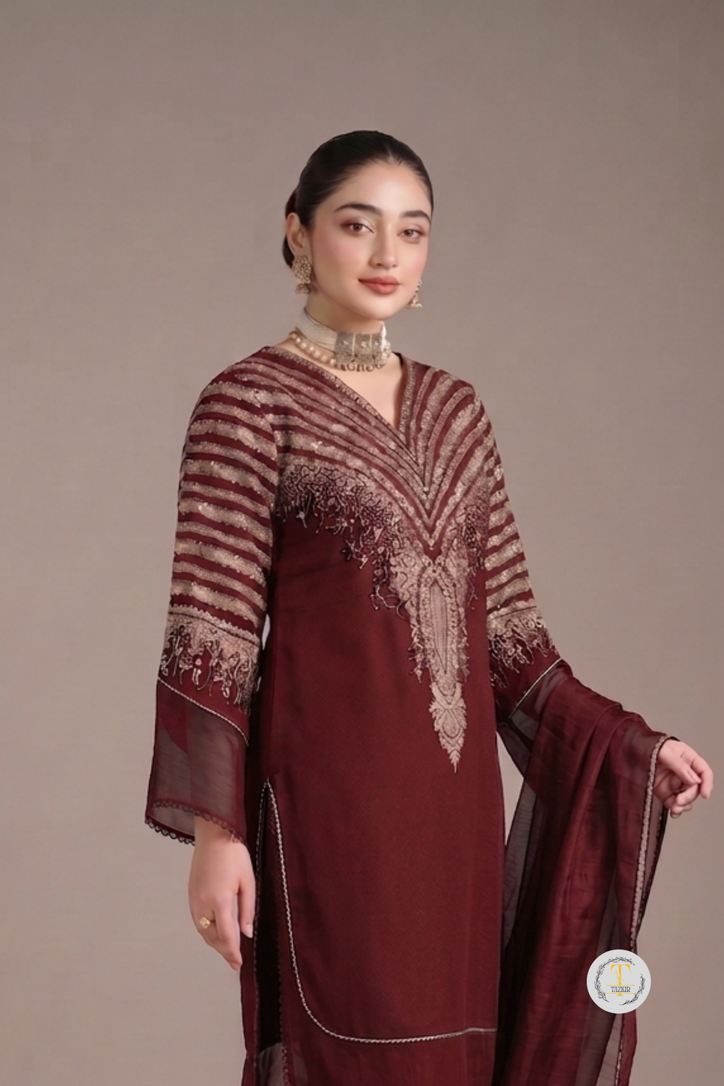 Afia - Lawn 3PC Chikenkari Heavy Embroidered Suit | Unstitched Summer Luxe '26