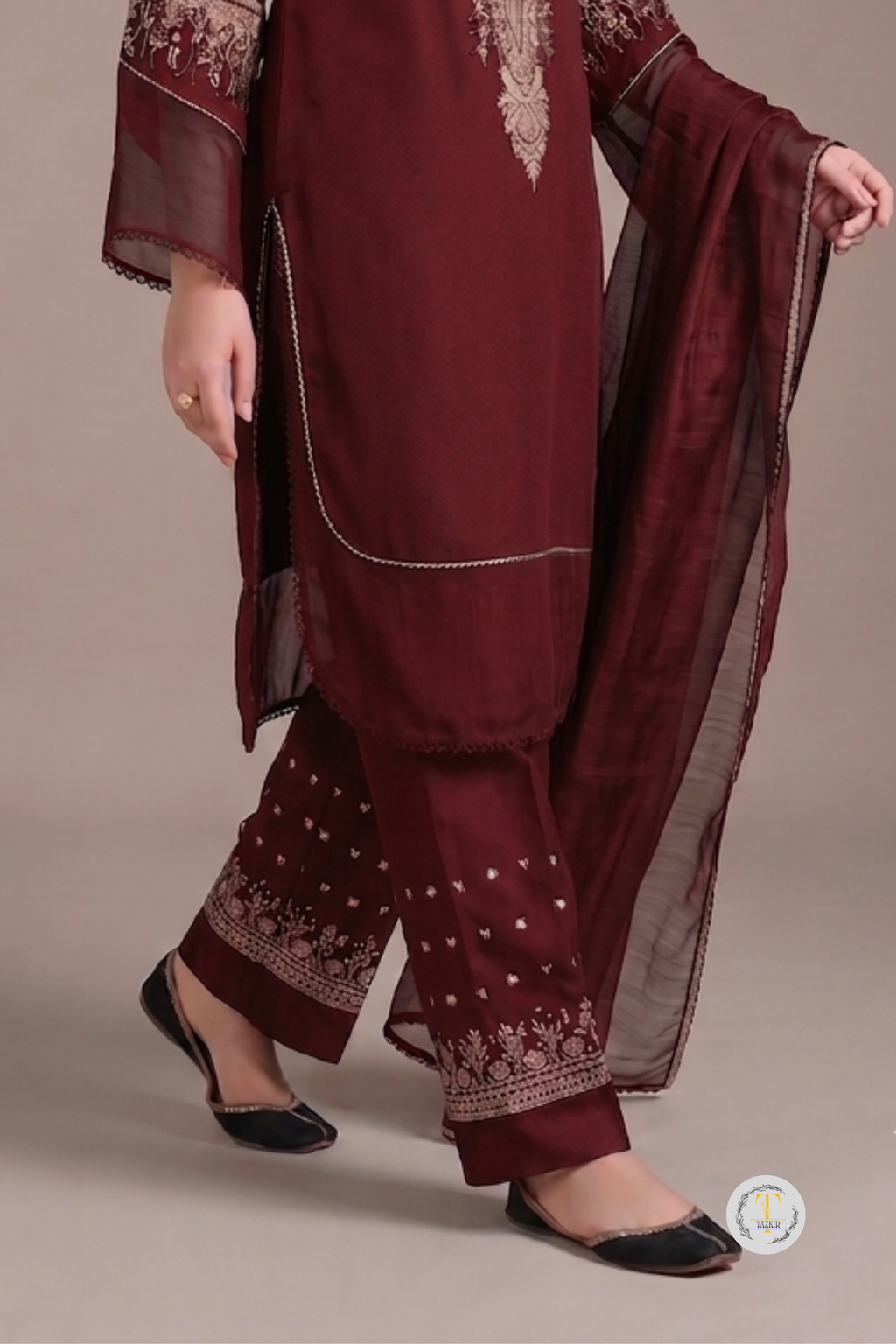 Afia - Lawn 3PC Chikenkari Heavy Embroidered Suit | Unstitched Summer Luxe '26