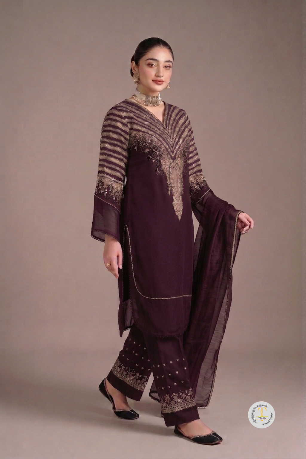 Arwa - Lawn 3PC Chikenkari Heavy Embroidered Suit | Unstitched Summer Luxe '26