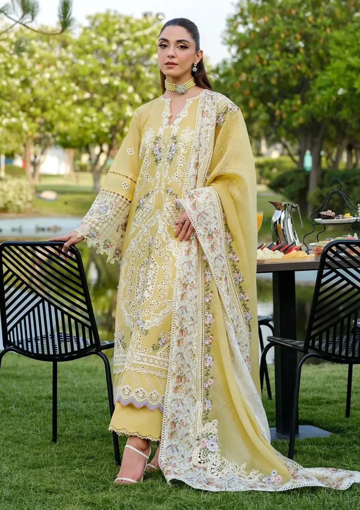Zoya - Zf -058 Luxury Lawn 3PC Chikenkari Heavy Embroidered Suit | Summer Luxe '26