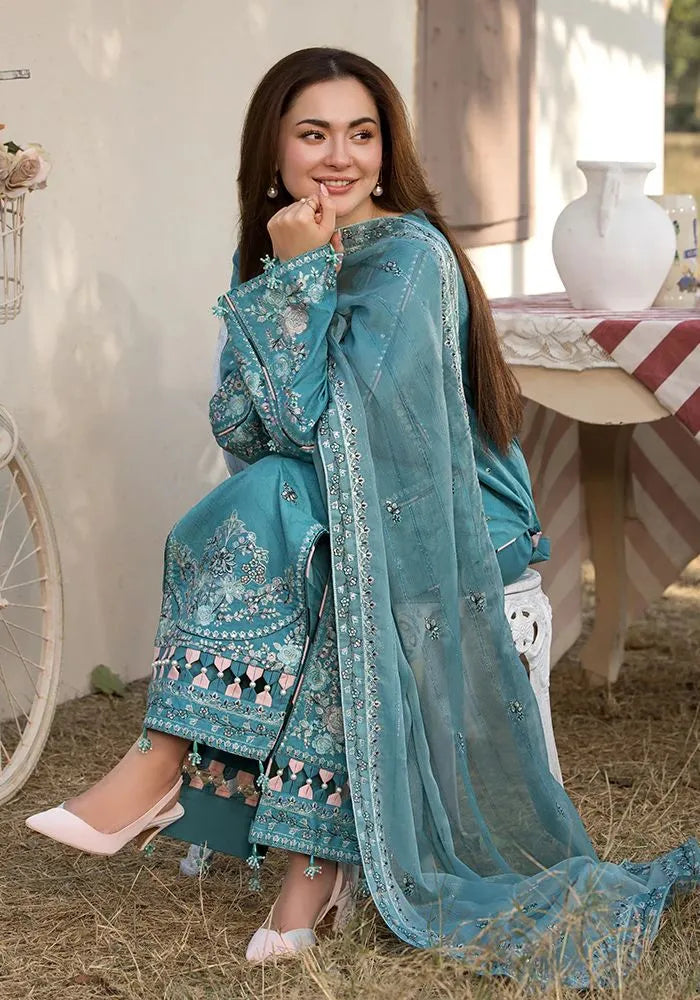 Soraya - Luxury Lawn 3PC Chikenkari Heavy Embroidered Suit | ZF-061  Summer Luxe '26