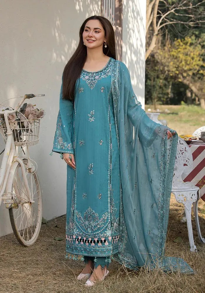 Soraya - Luxury Lawn 3PC Chikenkari Heavy Embroidered Suit | ZF-061  Summer Luxe '26