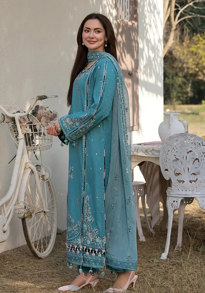 Soraya - Luxury Lawn 3PC Chikenkari Heavy Embroidered Suit | ZF-061  Summer Luxe '26