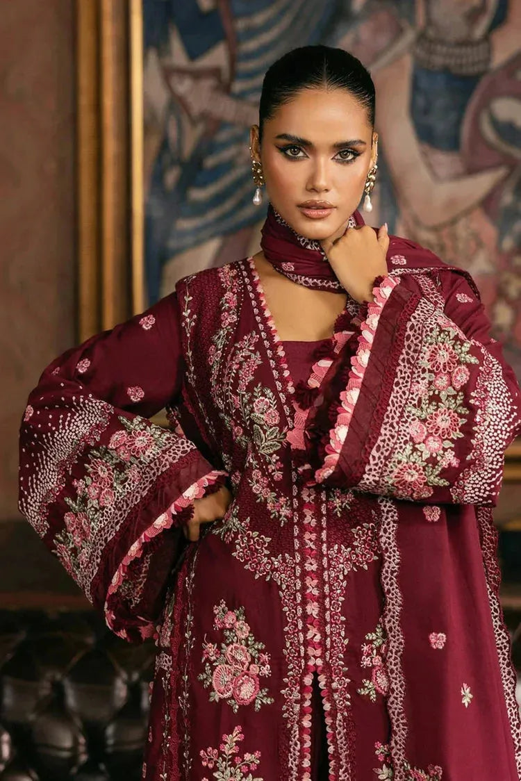 Sara - Luxury Lawn 3PC Chikenkari Heavy Embroidered Suit | Unstitched Summer Luxe '26