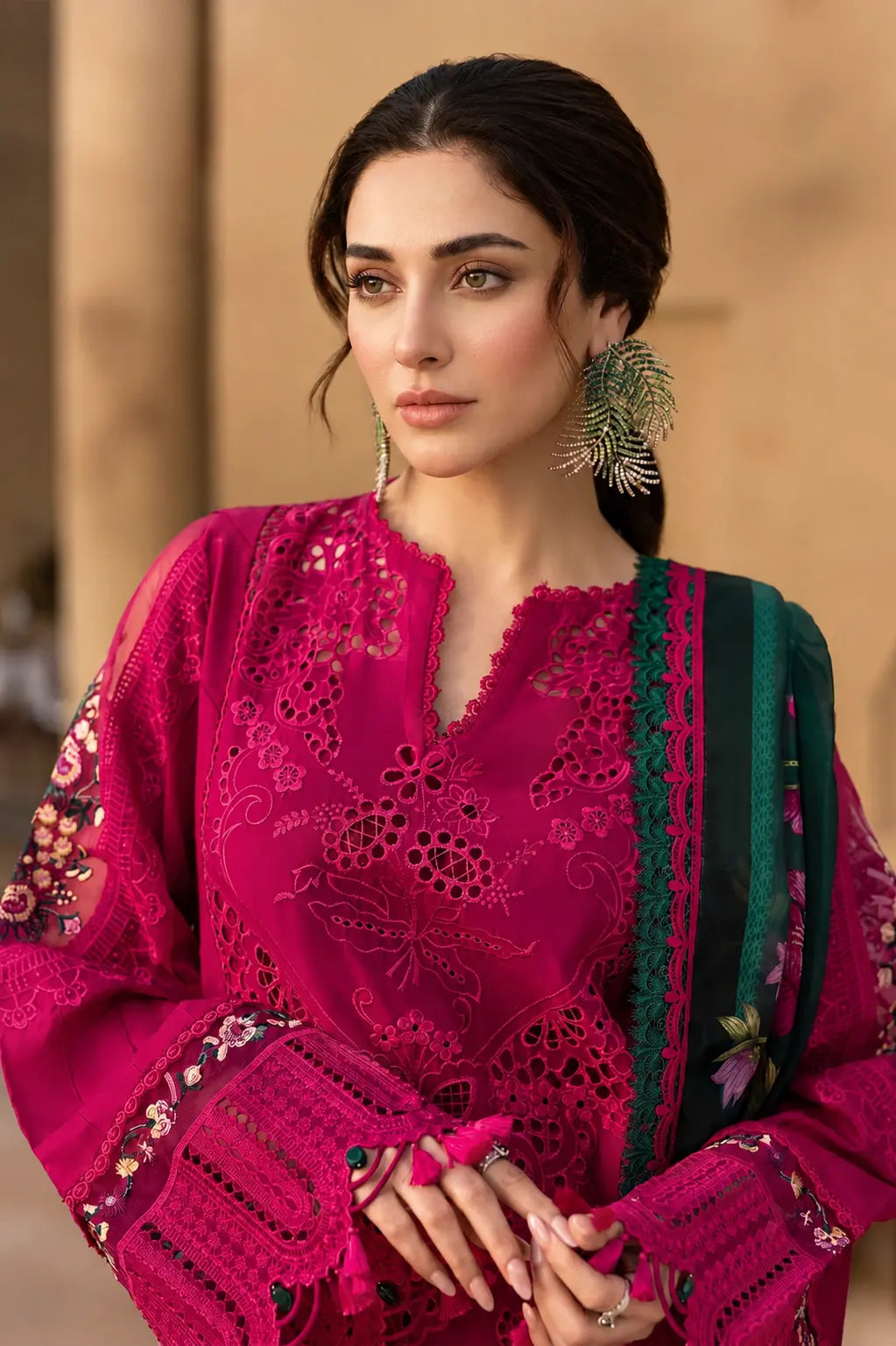 Sunehri - Luxury 3PC Chikenkari Heavy Embroidered Suit | ZF-098Zaroon Luxe '26