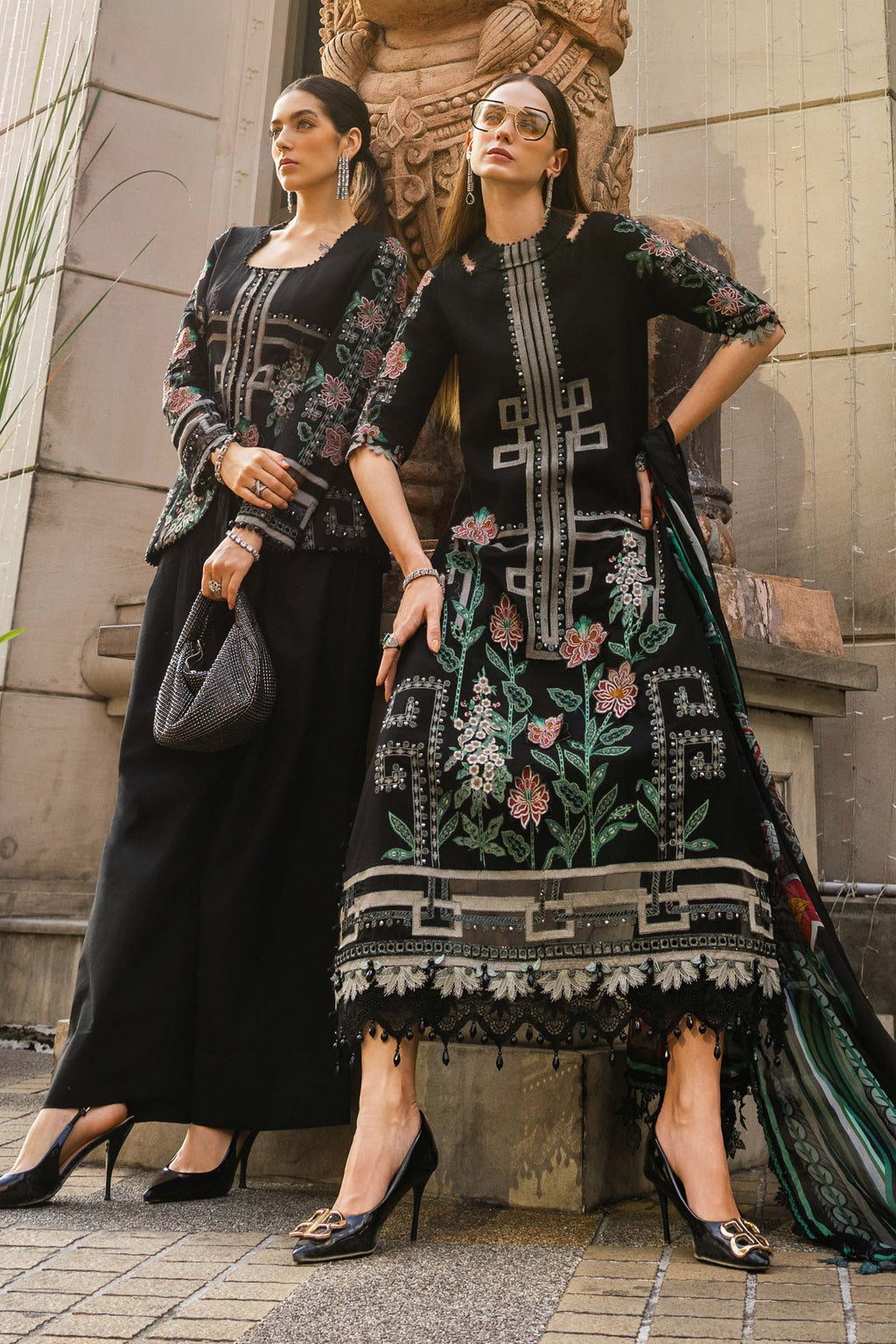 Nehir - Luxury Dhanak 3PC Chikenkari Heavy Embroidered Suit | EA-W- 130  Luxe '26
