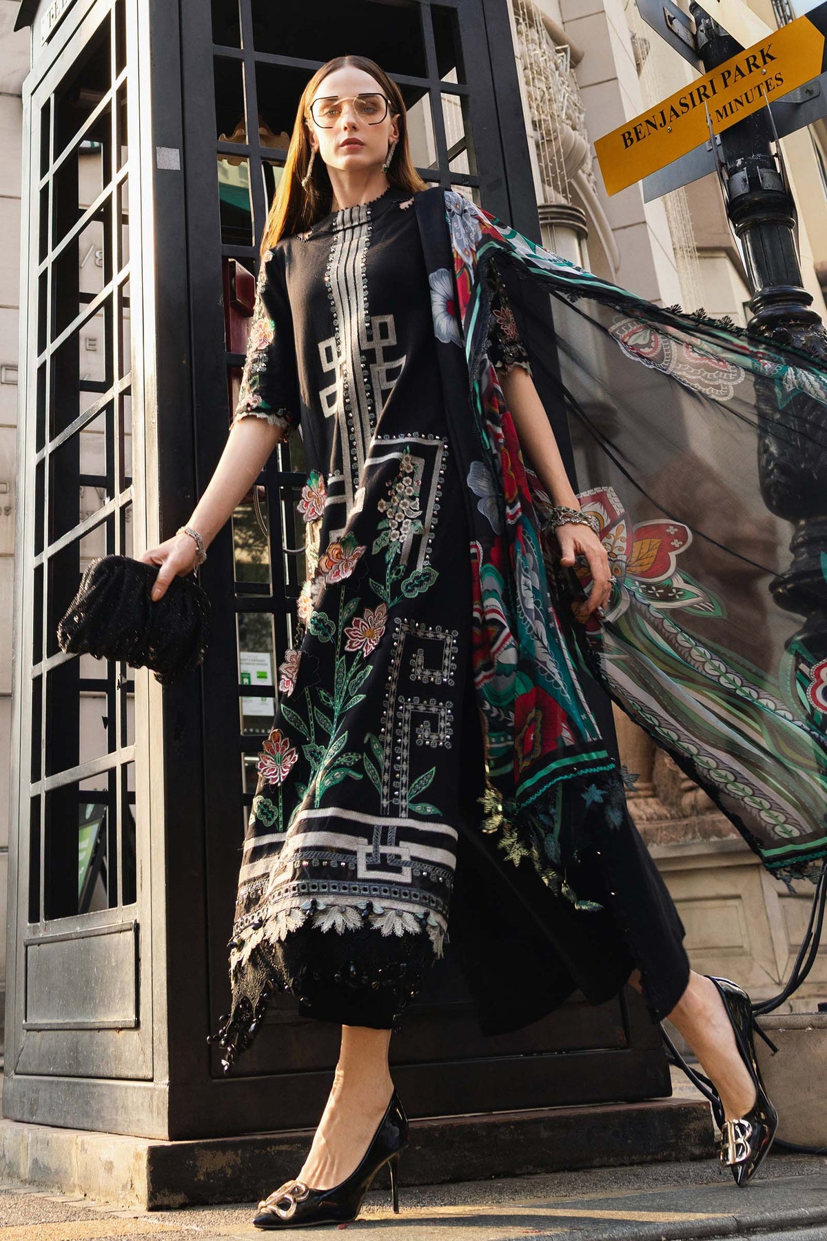 Nehir - Luxury Dhanak 3PC Chikenkari Heavy Embroidered Suit | EA-W- 130  Luxe '26