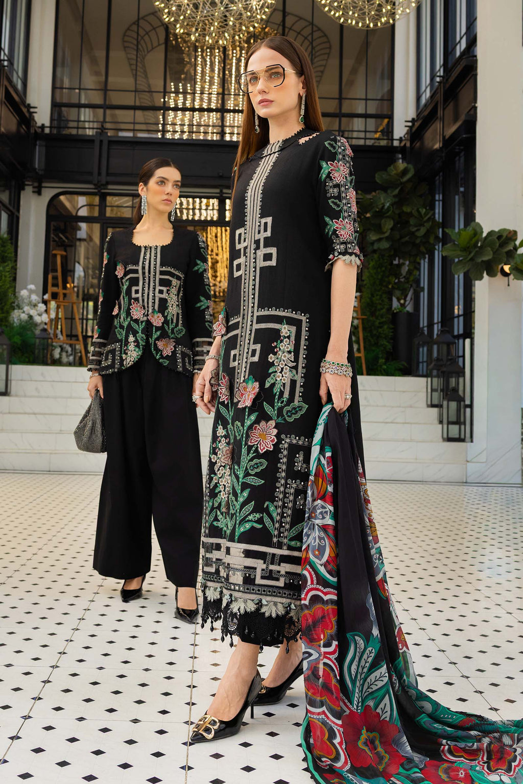Nehir - Luxury Dhanak 3PC Chikenkari Heavy Embroidered Suit | EA-W- 130  Luxe '26