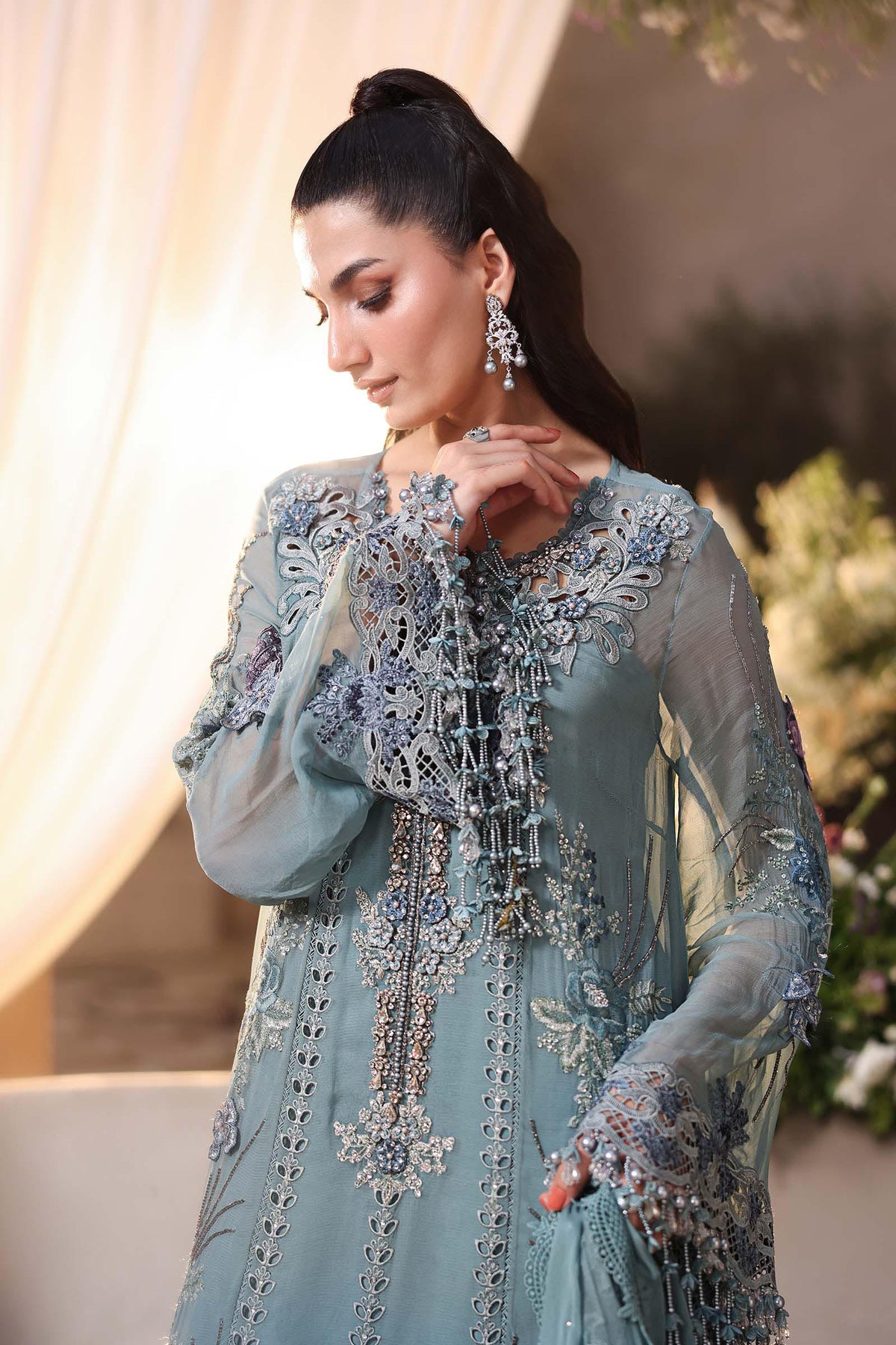 Delkash - Luxury Viscose 3PC Chikenkari Heavy Embroidered Suit | EA-W- 129  Luxe '26