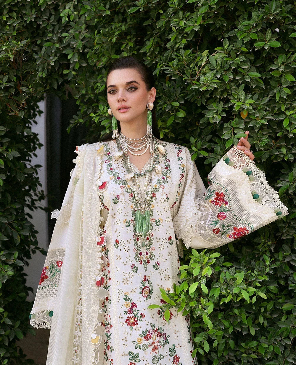 Zenia - Luxury Viscose 3PC Chikenkari Heavy Embroidered Suit | EA-W- 132  Luxe '26