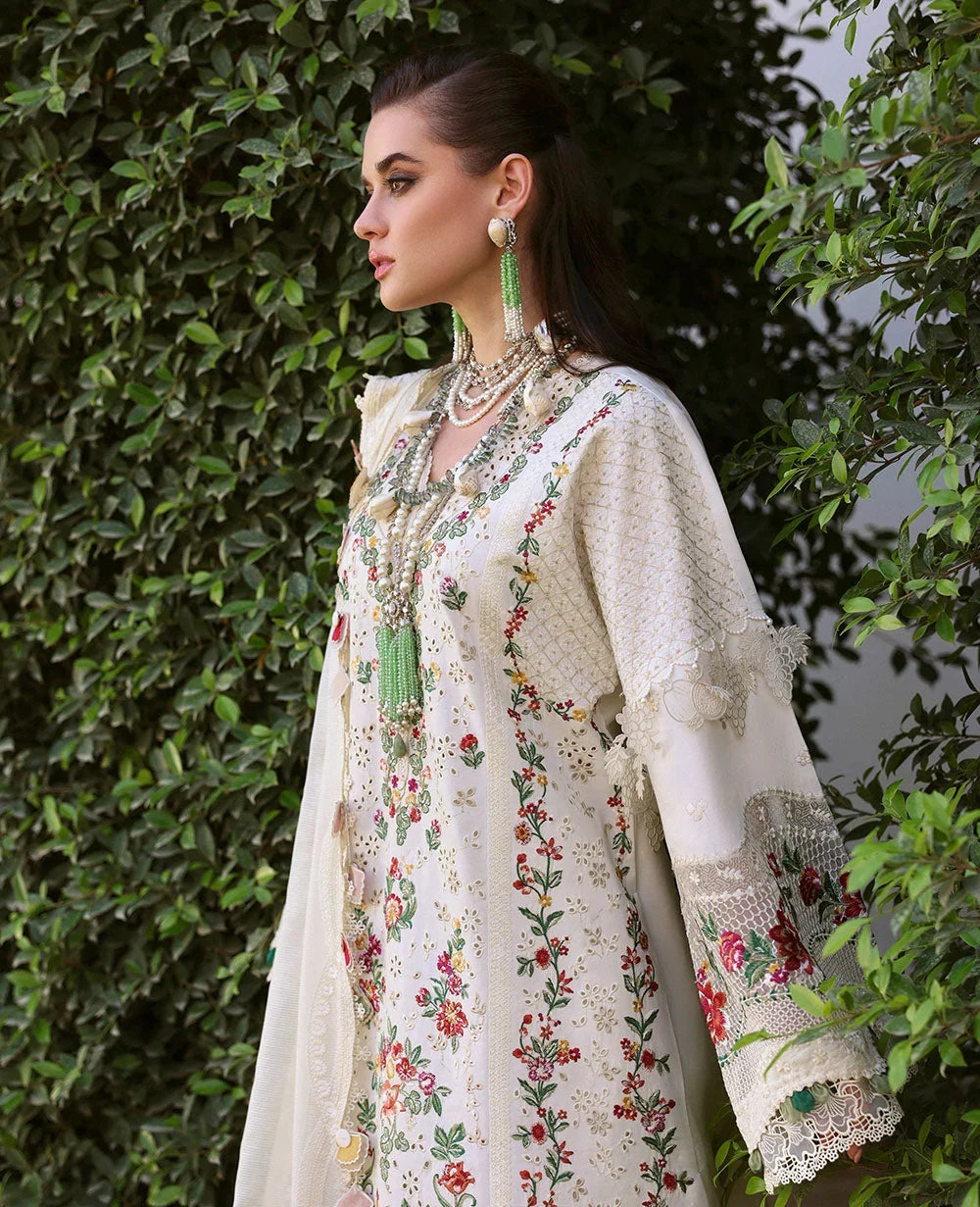 Zenia - Luxury Viscose 3PC Chikenkari Heavy Embroidered Suit | EA-W- 132  Luxe '26