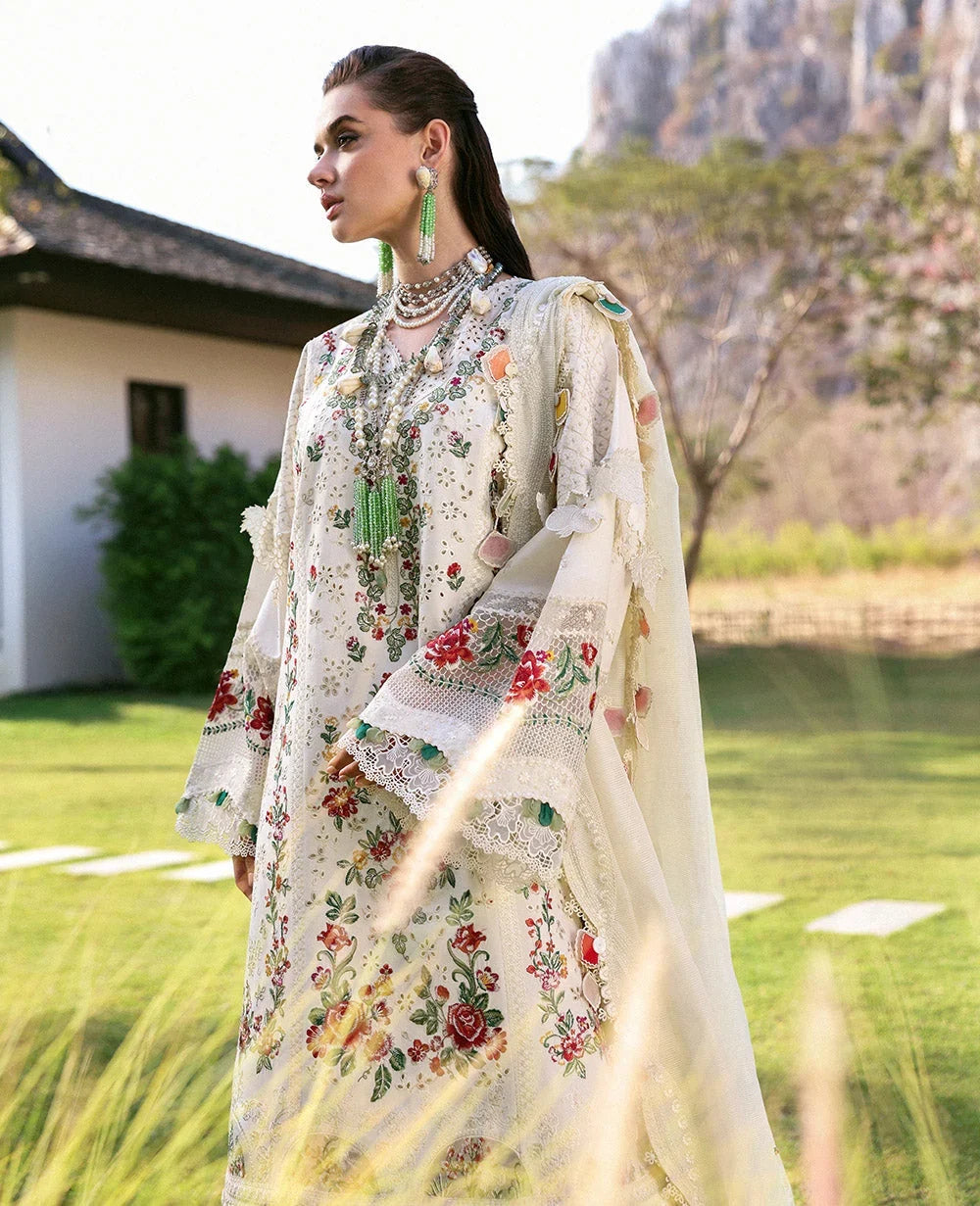 Zenia - Luxury Viscose 3PC Chikenkari Heavy Embroidered Suit | EA-W- 132  Luxe '26