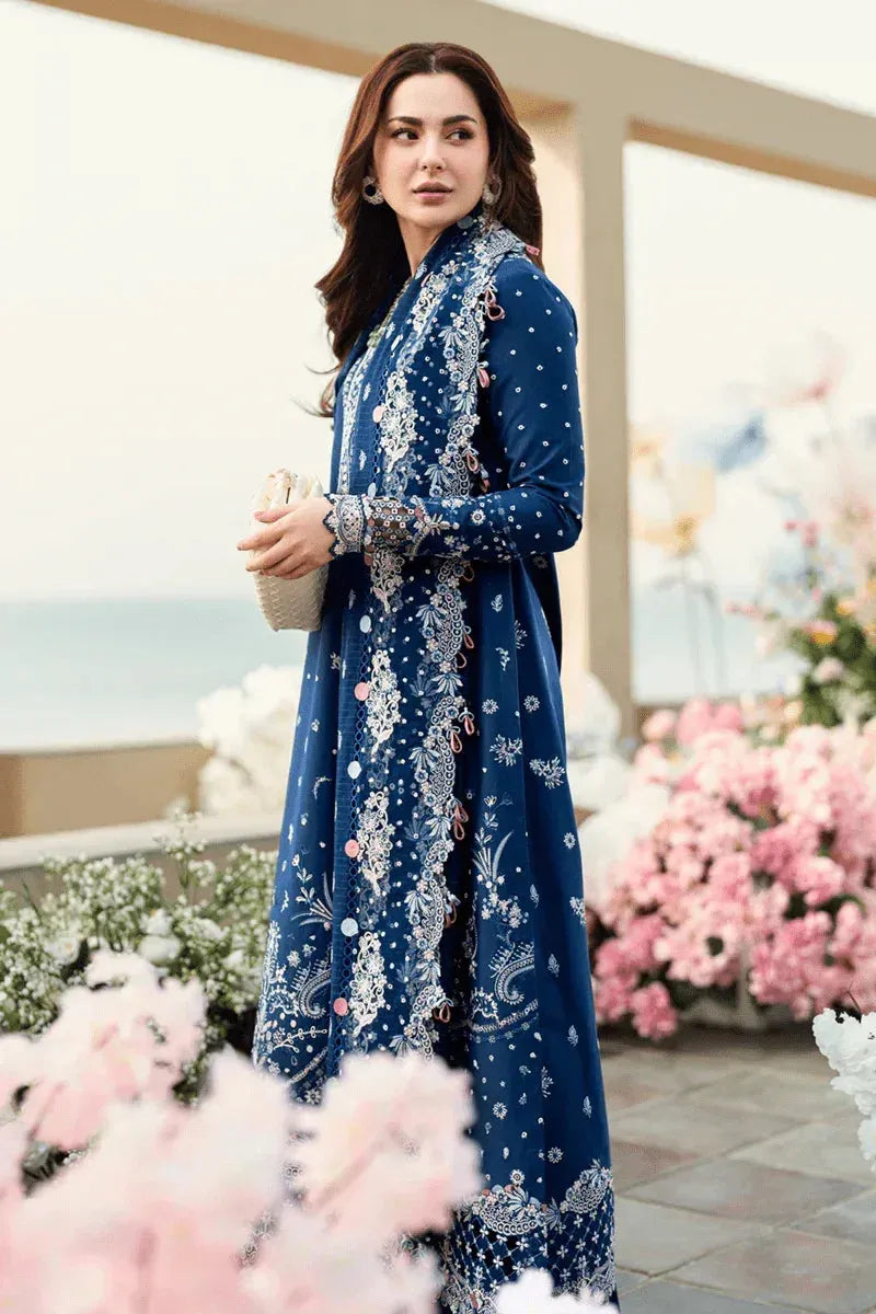 Zaiba - Luxury Lawn 3PC Chikenkari Heavy Embroidered Suit | ZF-067 Unstitched Summer Luxe '26