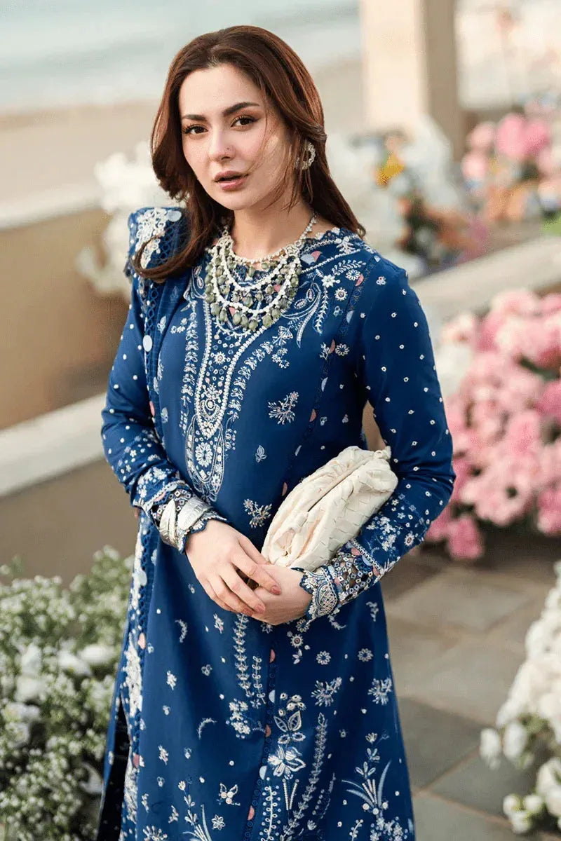 Zaiba - Luxury Lawn 3PC Chikenkari Heavy Embroidered Suit | ZF-067 Unstitched Summer Luxe '26