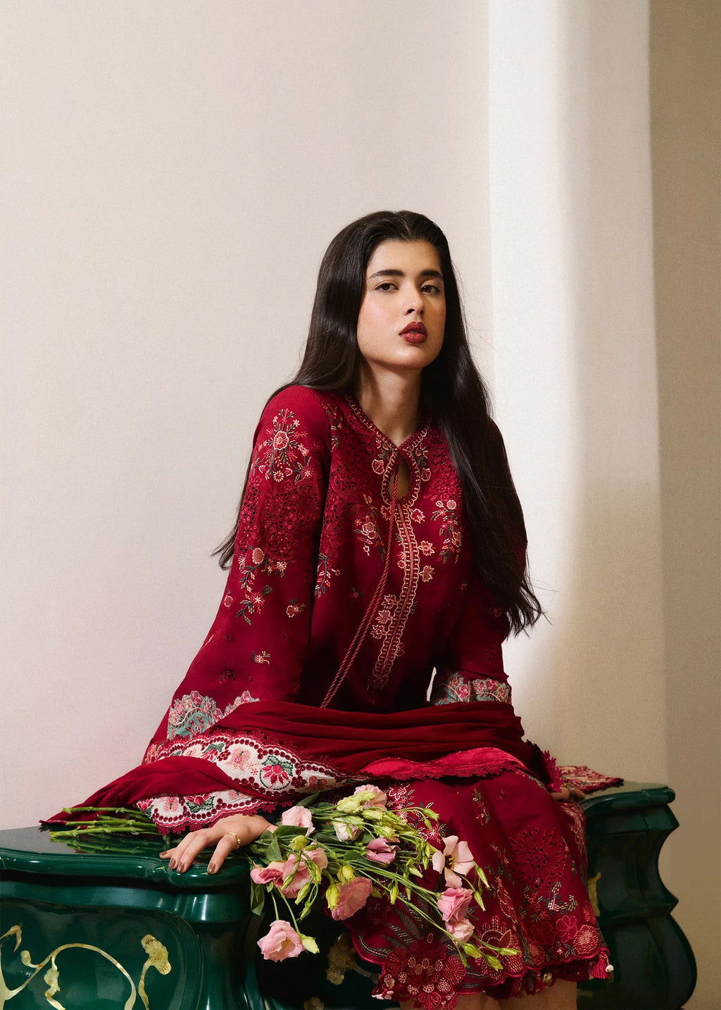 Gul e Rukh - Luxury 3PC Chikenkari Heavy Embroidered Suit | EA- 108  Luxe '26